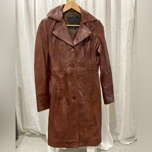 D-BRAND leather trench small